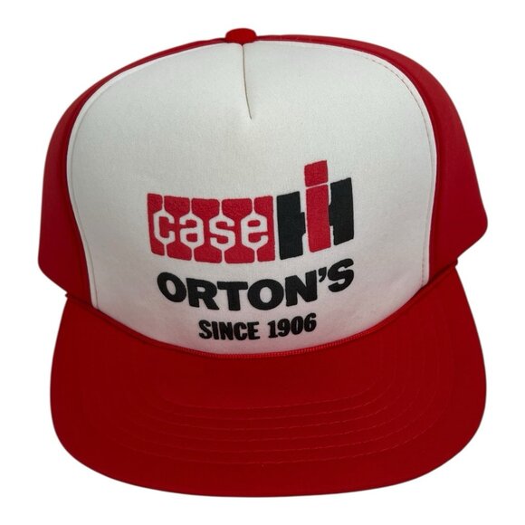 Vintage Case Tractor Insulated Trucker Snapback Hat 80s Farm Winner - Picture 1 of 10